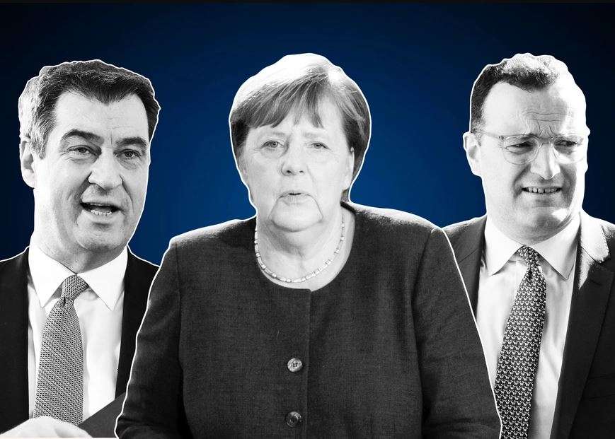 Werden Angela Merkel, Herr Spahn und Herr Söder ab Montag bei jeder Rede oder Pressekonferenz auch eine Maske tragen?