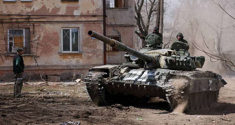 Russische Truppen stoßen nach Lyssytschansk vor.