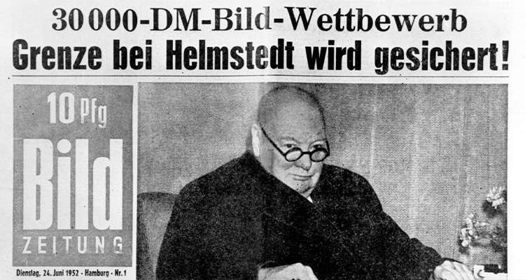 24. Juni 1952 – Mit einer Startauflage von 250.000 Exemplaren erscheint erstmalig die Boulevardzeitung «Bild».